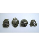 Lego Bionicle Kanohi SILVER Mask Lot Kaukau, Pakari, Akaku, Kakama - $34.95