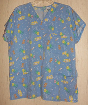 Womens Mhd Scrubs &quot;It&#39;s A Boy / It&#39;s A Girl&quot; Novelty Print Scrubs Top Size M - £14.60 GBP