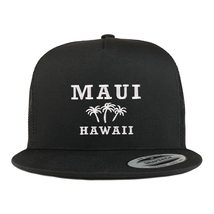 Trendy Apparel Shop Maui Hawaii with Palm Tree Embroidered 5 Panel Flatbill Truc - £20.09 GBP+