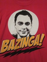 Nwot - Big Bang Theory Sheldon Bazinga! Red Short Sleeve Size Adult M Tee - £9.44 GBP