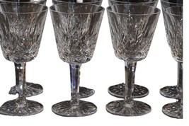8 Waterford Lismore Crystal Claret Wine Stemmed Goblets - £186.01 GBP
