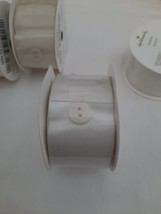 4 Spools Hallmark White Ribbon w/ Sewn On Attached Buttons Craft Ribbon NIB - £7.61 GBP