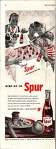 1946 Spur Soda Pop Bottle Ad  Picnic Theme nostalgic e8 - $24.11