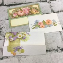 Vintage Fold And Send Notecards Lot Of 3 Floral Outside Blank Inside Hal... - £9.34 GBP