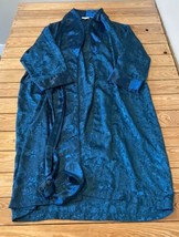 Vintage Victoria’s Secret Women’s Silky Robe Size M/L Turquoise L1 - $34.64