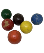 Vtg Wood Croquet Balls Solid Colors Primitive Shabby Chippy Decor Painte... - $44.50