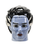 Bride Of Frankenstein Ceramic Cookie Jar Bust with Lid Frankenstein Tiki... - $28.49