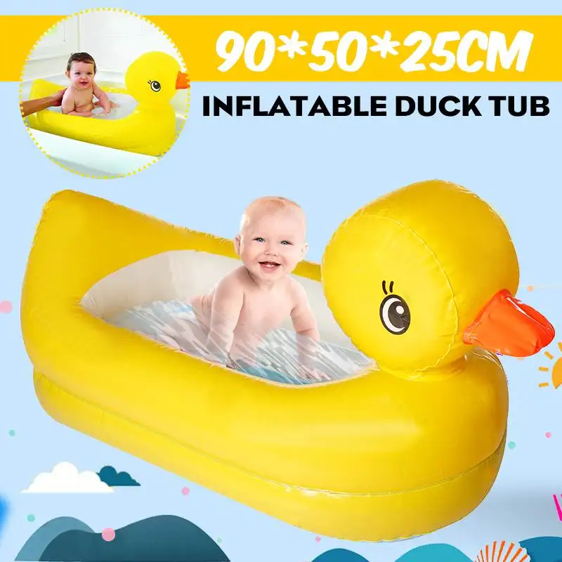 Duck Shape PVC Kids Inflatable Swimming Pool Bathing Tub Children&#39;s Home Use - £22.93 GBP