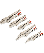5 Pc Curved &amp; Long Nose Locking Plier Set | Heavy-Duty Vise Grip Tools C... - $62.28 CAD