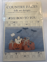 Vintage Halloween Woodcraft Pattern- 1994 Myra Many Boo To You Ghost Bat... - £4.89 GBP