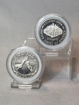1988 Olympiad $1 Coin 26.5G &amp; 1987 US Constitution $1 Coin 26.70G Silver - £47.38 GBP