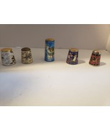 5 Decorative Cloisonne Thimbles - $25.00