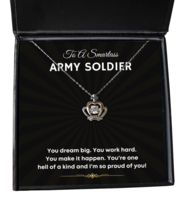 Army Soldier New Job Promotion Necklace Birthday Gifts - Crown Pendant Jewelry  - £39.46 GBP
