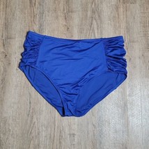 Liz Claiborne High Waist Bikini Swimsuit Swim Bottoms ~ Sz 20W ~ Blue - £9.36 GBP