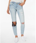 DOLLHOUSE Junior&#39;s Cotton Rip &amp; Repair Ankle Skinny Jeans NWT 7/28 - £9.59 GBP
