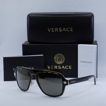 VERSACE VE2199 12524T Havana/Dark Grey Mirrored Gold 56-18-145 Sunglasses New... - £111.26 GBP