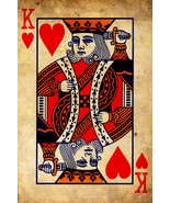 Playing Card Poster - King of Hearts #8 Canvas Art Poster 16&quot;x 24&quot; - $39.56 CAD