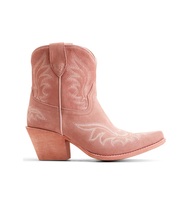 Ariat Womens Chandler Suede Snip Toe Pink Western Booties - $164.95