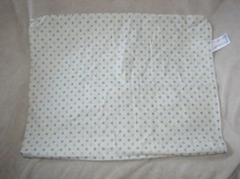 Carters Green Blue Polka Dot White Cotton Flannel Baby Receiving Swaddle Blanket - £20.56 GBP