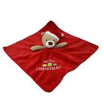 Baby Starters Lovey Security Plush Red Brown Bear My First Christmas 2014 - £10.26 GBP