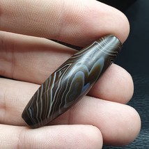 Antique Yemeni Collectible Agate Bead With Nature&#39;s Signature Banded Agate - $38.80