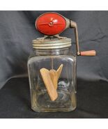 Antique Dazey Butter Churn NO. 40 St. Louis MO USA 4 QT Football Crank W... - €108,85 EUR