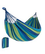 2-Person Double Hammock Brazilian-Style Portable Carrying Bag Weather Re... - £30.69 GBP