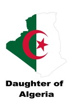 Daughter of Algeria Algerian Country Map Flag Poster High Quality Print - £5.15 GBP+