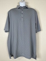 FJ Footjoy Men Size XL Gray Striped Diamond Polo Shirt Short Sleeve Perf... - $9.03