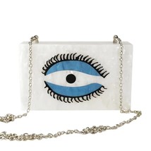 New Fashion Acrylic Wallet   Evening Clutch Purse  Eye Pattern Handbag Designer  - £76.23 GBP