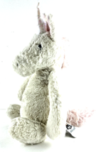 Jellycat Plush Bashful Unicorn White and Pink 12 inch Long - £11.17 GBP