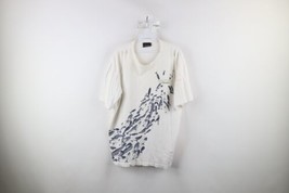 Vintage 90s Nautica Mens XL Distressed All Over Print Fish Reef Diving T-Shirt - £30.99 GBP
