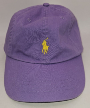 Polo Ralph Lauren Mystic Lavender hat new with tags Yellow pony strapbac... - $31.92