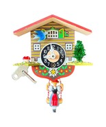 Vintage Wooden Small Mini 5&quot; German Swiss Chalet Bird Hanging Cuckoo Clo... - $115.00