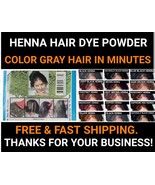 BLACK HENNA HAIR DYE POWDER-6 PACKS 60G-DYE GRAY HAIR OR CHANGE HAIR COLOR - £9.42 GBP