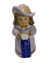 Gorham Bone China Doll Thimble Pastel Purple Dress By Maruri T-8 - $7.59