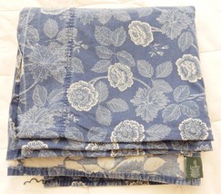 Ralph Lauren Lrl Flat Sheet Americana Floral Blue Cottage Country Chic Queen - £124.95 GBP