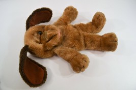 Dakin Plush Hand Puppet Puppy Dog Hound Brown Soft Pretend Play Vtg 1980s 14&quot;  - £11.45 GBP