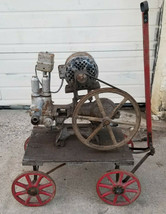 Antique F E Myers Bros Water Well Pump Electric Motor Primitive Wagon Ca... - $1,208.44