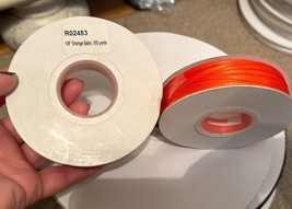 Thin DOUBLE FACE Silky SATIN Ribbon  1/8&quot; Orange - £8.32 GBP