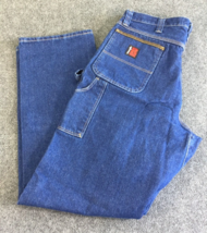 Wrangler Riggs Pants Relaxed Fit Men&#39;s Size 38 x 34 Denim Jeans Workwear - $24.70