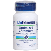 THREE BOTTLES $8.50 Life Extension Optimized Chromium Crominex 60 veg caps image 2