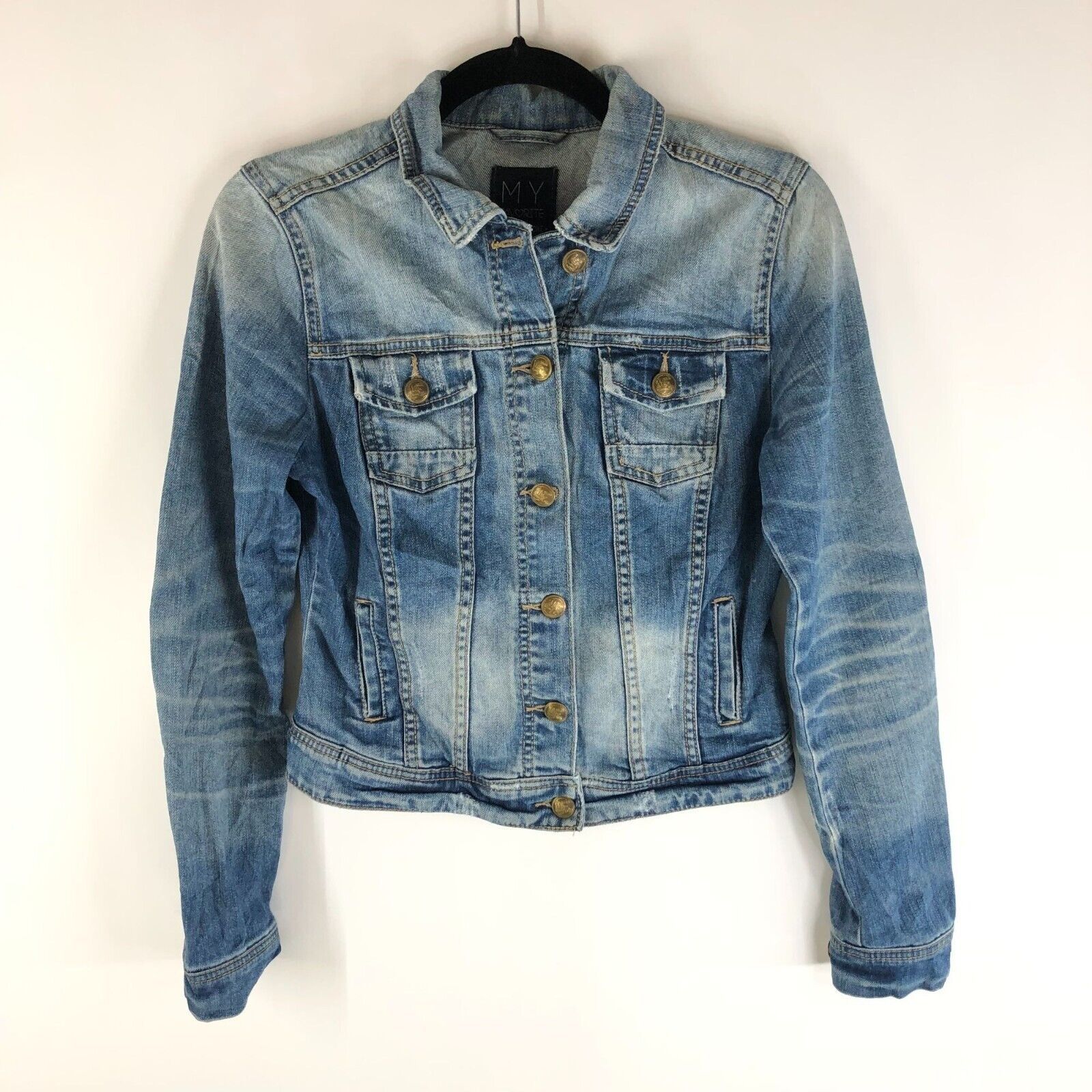 Primary image for My Favorite Cache Cache Womens Denim Jacket Retro Trucker Fading Size 1