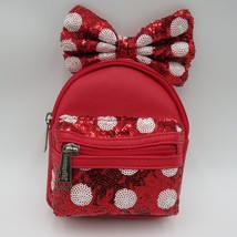 Loungefly Disney Backpack 6.5&quot; Minnie Mouse Polka Dot Sequins Belt Bag READ - $39.59