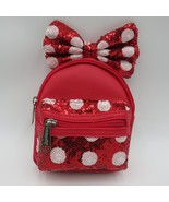Loungefly Disney Backpack 6.5&quot; Minnie Mouse Polka Dot Sequins Belt Bag READ - £31.37 GBP