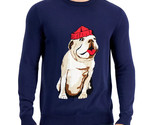 Club Room Men&#39;s Whimsical Dog Sweater in Navy Blue Combo-Small - $27.97