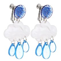 For Women Creative Fashion Jewelry Drop Dangle Earring Cloud Earrings Raindrop S - £7.63 GBP