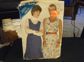 Butterick See &amp; Sew 3886 Misses Dress or Jumper &amp; Belt Pattern - Size 6/... - $11.41