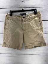 Abercrombie &amp; Fitch Shorts Mens 30 Tan Khaki Chino Preppy Stretch Twill - $13.10