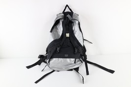 Vintage 90s Gap Distressed Spell Out Harness Backpack Book Bag Carry On Silver - £55.62 GBP